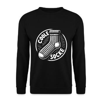 Cool sock - fun motivational design - Unisex Sweatshirt - black - Front - Alina (178cm) & Michal (187cm)