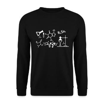 Equation de réaction chimique Formule développée - Sweat-shirt Unisexe - noir - Devant - Alina (178cm) & Michal (187cm)
