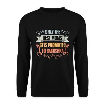 Seules les meilleures mamans sont promues au russe vintage - Sweat-shirt Unisexe - noir - Devant - Alina (178cm) & Michal (187cm)