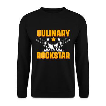 Culinary, fun, professional cooking - Unisex Sweatshirt - black - Front - Alina (178cm) & Michal (187cm)