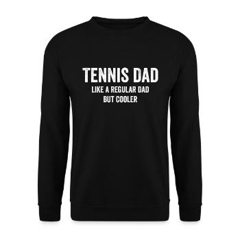 Cool Tennis Dad Funny - Unisex Sweatshirt - black - Front - Alina (178cm) & Michal (187cm)