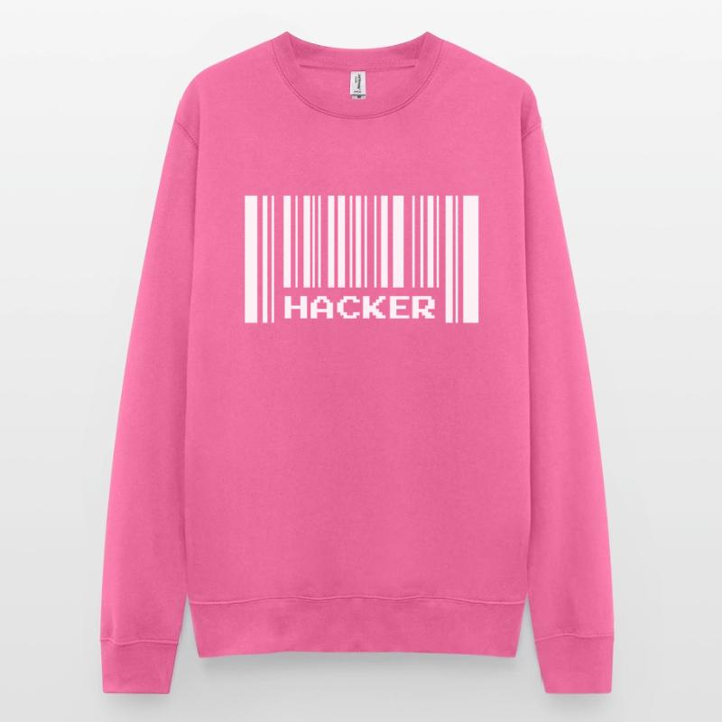 Hacker code à barres Sweat-shirt Unisexe
