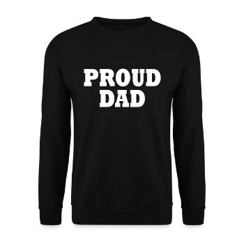 Proud dad - Unisex Sweatshirt - black - Front - Alina (178cm) & Michal (187cm)