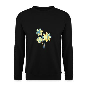 Blume - Unisex Pullover - Schwarz - Vorne - Alina (178cm) & Michal (187cm)