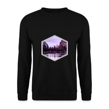 Berg - Unisex Pullover - Schwarz - Vorne - Alina (178cm) & Michal (187cm)