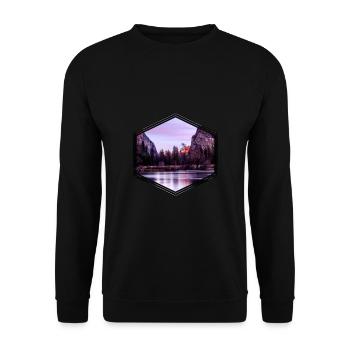 nature - Unisex Sweatshirt - black - Front - Alina (178cm) & Michal (187cm)