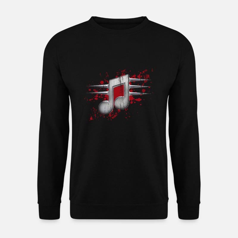 Musical note with spines - Unisex Sweatshirt - black