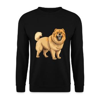 Chow Chow Dog - Unisex Sweatshirt - black - Front - Alina (178cm) & Michal (187cm)