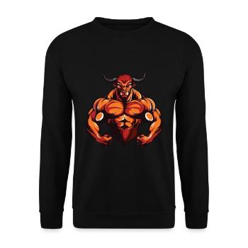 Muscles du Taureau - Sweat-shirt Unisexe - noir - Devant - Alina (178cm) & Michal (187cm)