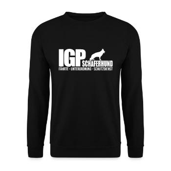 IPP SHEPHERD Wilsigns Dog Sports Cadeaux IPO - Sweat-shirt Unisexe - noir - Devant - Alina (178cm) & Michal (187cm)