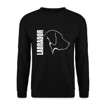 LABRADOR profile Labbi dog dogs Wilsigns - Unisex Sweatshirt - black - Front - Alina (178cm) & Michal (187cm)