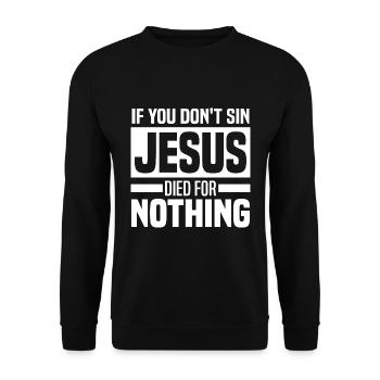 Anti Religion - Unisex Sweatshirt - black - Front - Alina (178cm) & Michal (187cm)