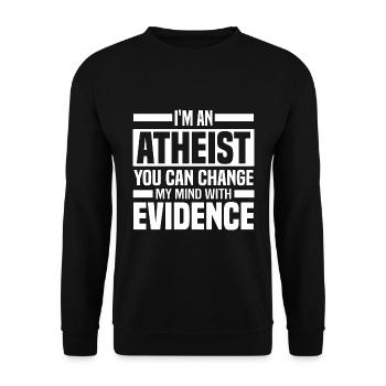 Idées cadeaux athées | Athéisme anti-religieux - Sweat-shirt Unisexe - noir - Devant - Alina (178cm) & Michal (187cm)