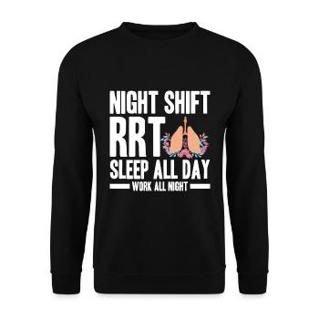 Atemtherapeut Geschenke | Atemtherapeuten Arzt - Unisex Pullover - Schwarz - Vorne - Alina (178cm) & Michal (187cm)