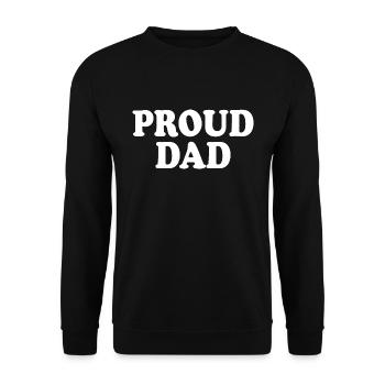Proud dad - Unisex Sweatshirt - black - Front - Alina (178cm) & Michal (187cm)