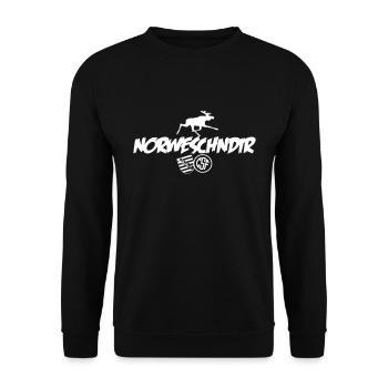 NORWESCHNDIR - Unisex Pullover - Schwarz - Vorne - Alina (178cm) & Michal (187cm)