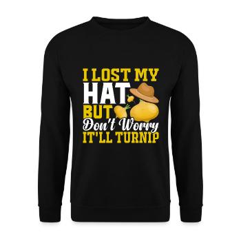 Farmer Tractor Farming Quota for Farmers - Unisex Sweatshirt - black - Front - Alina (178cm) & Michal (187cm)