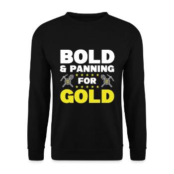 Idées cadeaux pour les mines d’or | Mine d’or orpaillée - Sweat-shirt Unisexe - noir - Devant - Alina (178cm) & Michal (187cm)