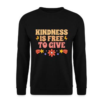 La gentillesse motivationnelle est libre de donner - Sweat-shirt Unisexe - noir - Devant - Alina (178cm) & Michal (187cm)