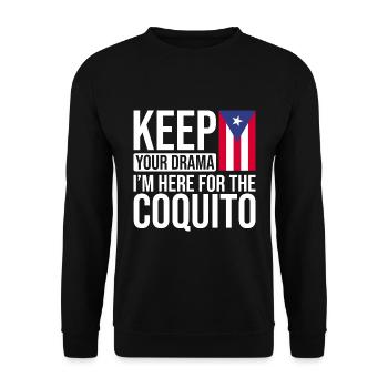 Puerto Rico Flagge | Puerto Ricaner Geschenkideen - Unisex Pullover - Schwarz - Vorne - Alina (178cm) & Michal (187cm)