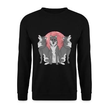 Wolf - Sweat-shirt Unisexe - noir - Devant - Alina (178cm) & Michal (187cm)