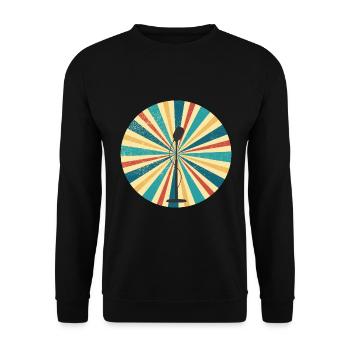 Vintage Microphone Microphone - Unisex Sweatshirt - black - Front - Alina (178cm) & Michal (187cm)