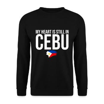 Cebuanos Philippinen Liebhaber Mein Herz ist immer - Unisex Pullover - Schwarz - Vorne - Alina (178cm) & Michal (187cm)