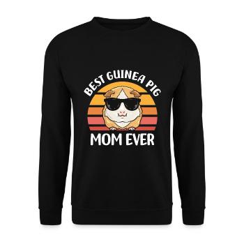 Meerschweinchen Liebhaber | Haustiere Geschenkidee - Unisex Pullover - Schwarz - Vorne - Alina (178cm) & Michal (187cm)