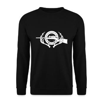 Hunting and Shooting Shirt - Unisex Sweatshirt - black - Front - Alina (178cm) & Michal (187cm)