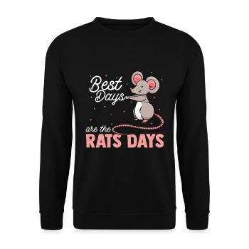 Rat - Unisex Sweatshirt - black - Front - Alina (178cm) & Michal (187cm)