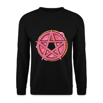 Satanism - Unisex Sweatshirt - black - Front - Alina (178cm) & Michal (187cm)