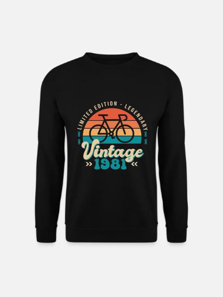 1981 Jubiläum Radrad Jahrgang 1981 - Unisex Pullover - Schwarz