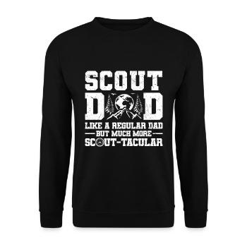 Pfadfinderleiter | Pfadfinder Scouting Geschenk - Unisex Pullover - Schwarz - Vorne - Alina (178cm) & Michal (187cm)