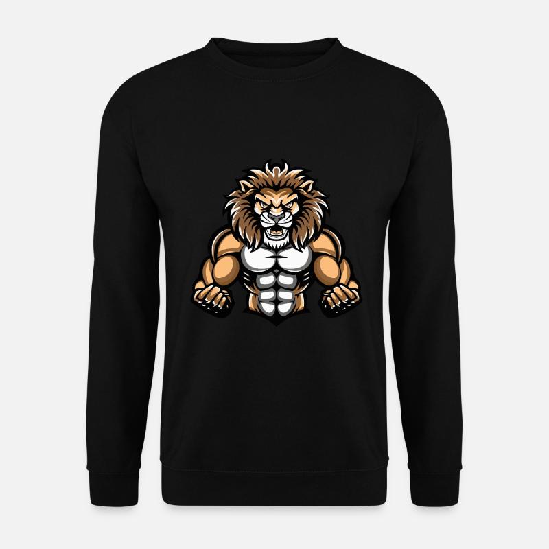 Löwe Muskeln Bodybuilding - Unisex Pullover - Schwarz