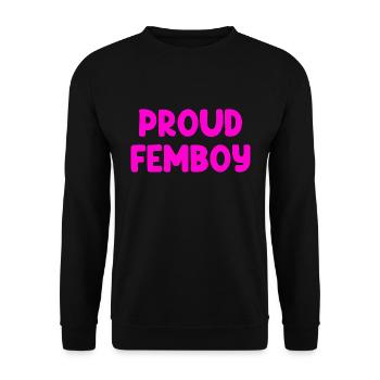 Proud Femboy - Unisex Sweatshirt - black - Front - Alina (178cm) & Michal (187cm)