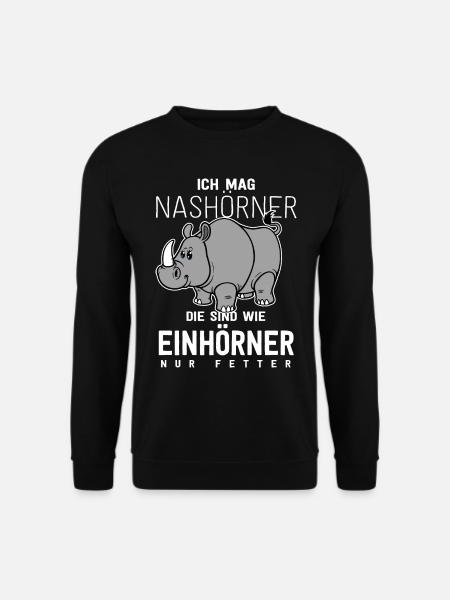 Nashorn - Unisex Pullover - Schwarz