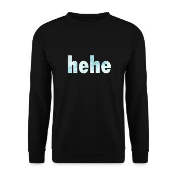 hehe - Sweat-shirt Unisexe - noir - Devant - Alina (178cm) & Michal (187cm)