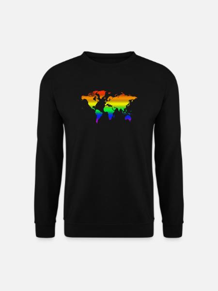 Regenbogen Welt - Unisex Pullover - Schwarz