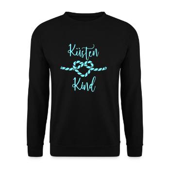 Küstenkind - Unisex Pullover - Schwarz - Vorne - Alina (178cm) & Michal (187cm)