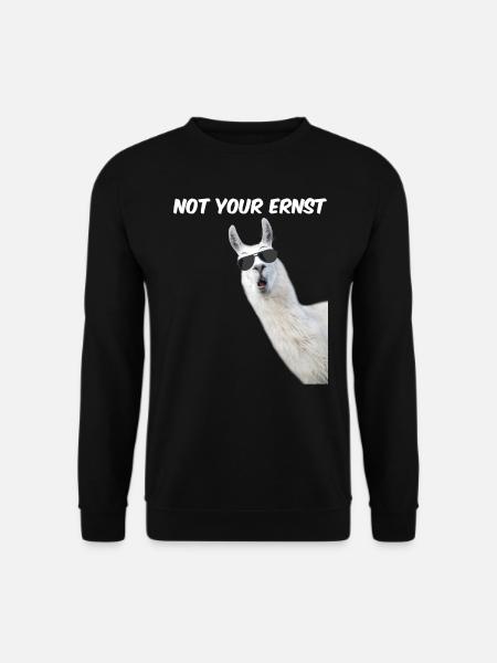 not your ernst Alapaka mit Sonnebrille - Humor - Unisex Pullover - Schwarz