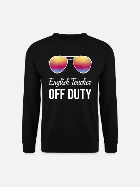 Englisch Lehrer Schule Ruhestand Geschenk - Unisex Pullover - Schwarz