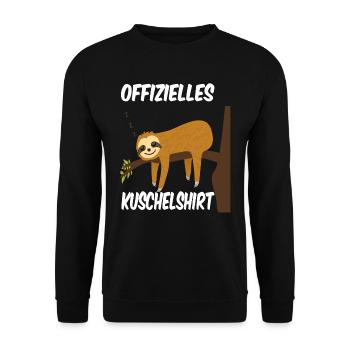 C’est un paresseux officiel - Sweat-shirt Unisexe - noir - Devant - Alina (178cm) & Michal (187cm)