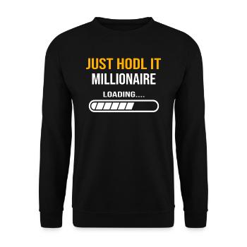 To the moon with hodl noodle just hodl it - Sweat-shirt Unisexe - noir - Devant - Alina (178cm) & Michal (187cm)