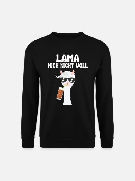 LAMA MICH NICHT VOLL - Alpaka Lama - Unisex Pullover - Schwarz