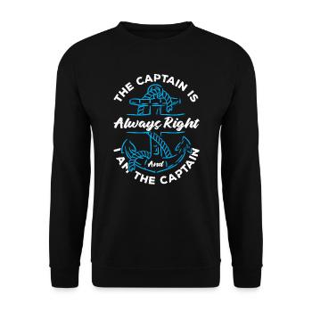 The captain is always right and I am captain - Unisex Sweatshirt - black - Front - Alina (178cm) & Michal (187cm)