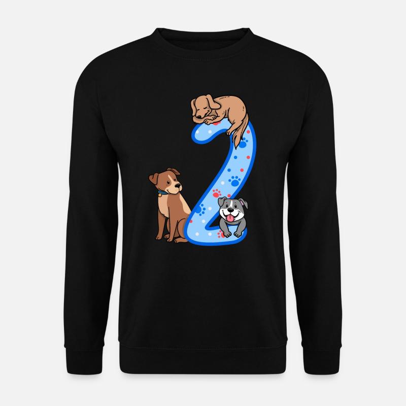 2. Geburtstag Junge Hunde Outfit 2 Jahre Alt Welpe - Unisex Pullover - Schwarz