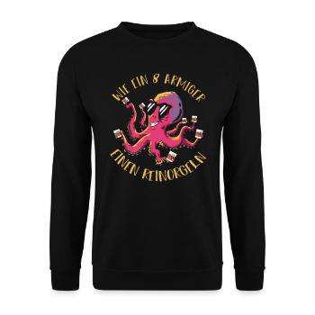 Trinkerfreunde wie ein achtarmiger ein reinorgeln - Unisex Pullover - Schwarz - Vorne - Alina (178cm) & Michal (187cm)