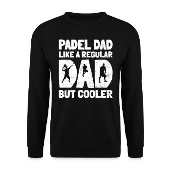 Papa Padelist Mari Padel Tennis Fun - Sweat-shirt Unisexe - noir - Devant - Alina (178cm) & Michal (187cm)