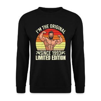 I am the original since 1993 Limited Edition - Unisex Sweatshirt - black - Front - Alina (178cm) & Michal (187cm)
