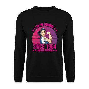 I am the original since 1964 Limited Edition - Unisex Sweatshirt - black - Front - Alina (178cm) & Michal (187cm)